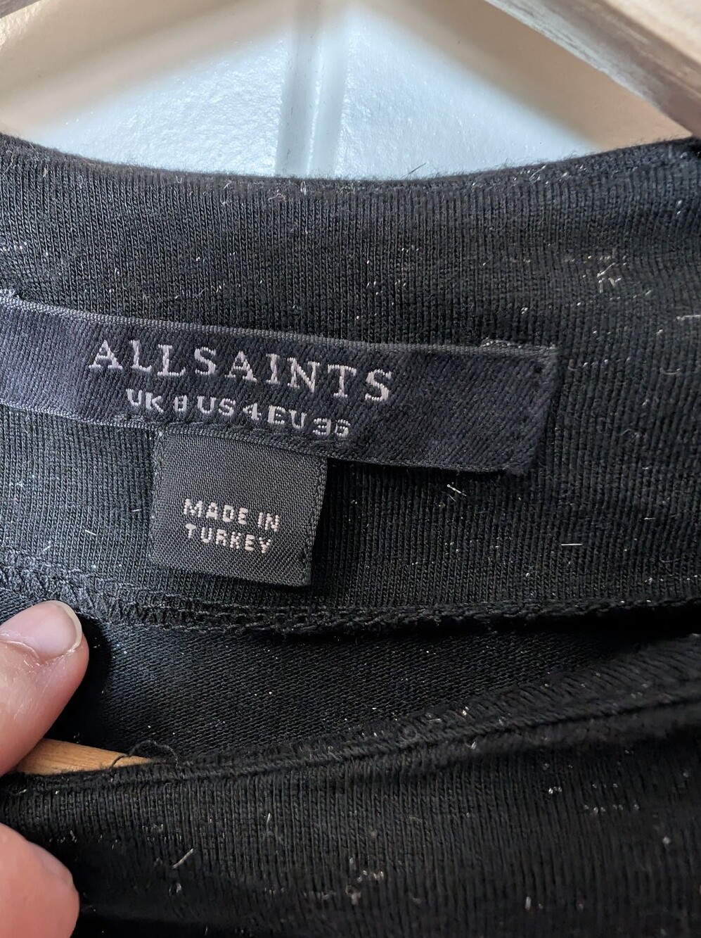 All Saints Beta Shimmer Top W4 US Black/Metallic - Picture 3 of 9